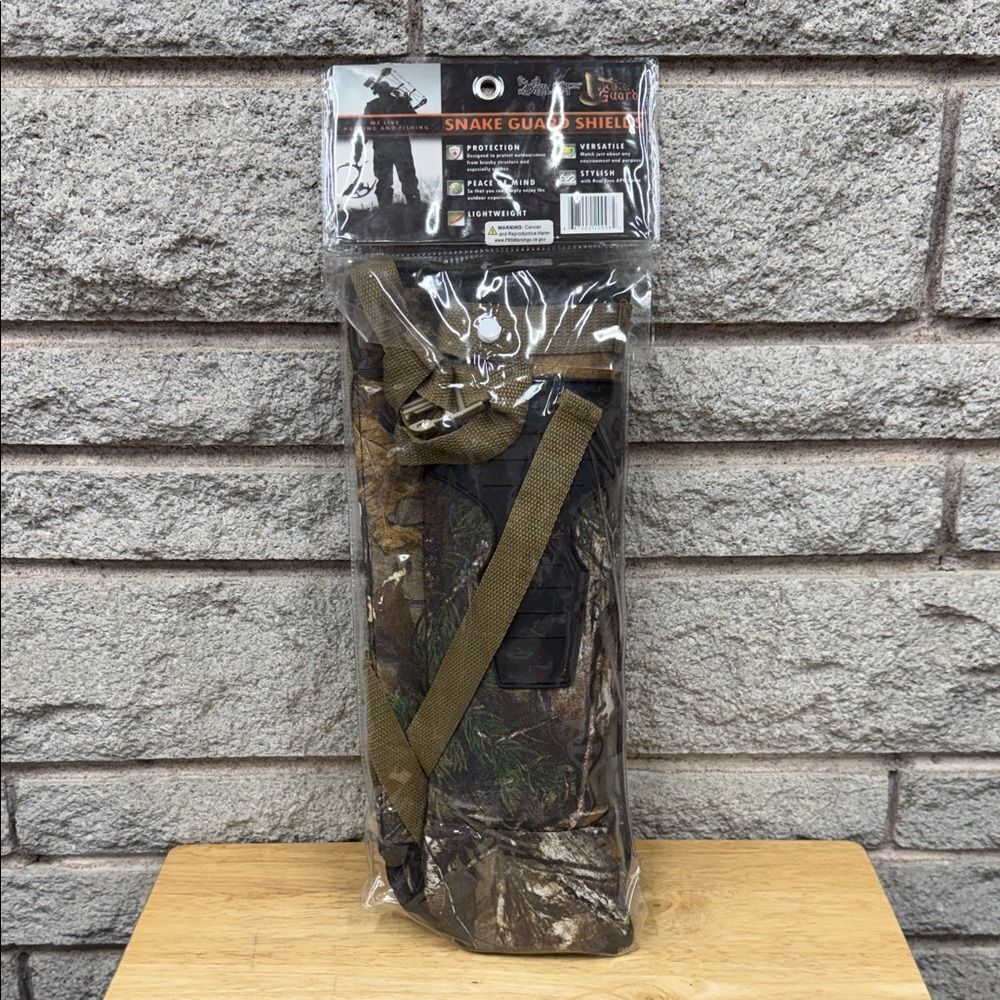 Snake Guard Shield Camouflage Boot Protector with Brown Straps